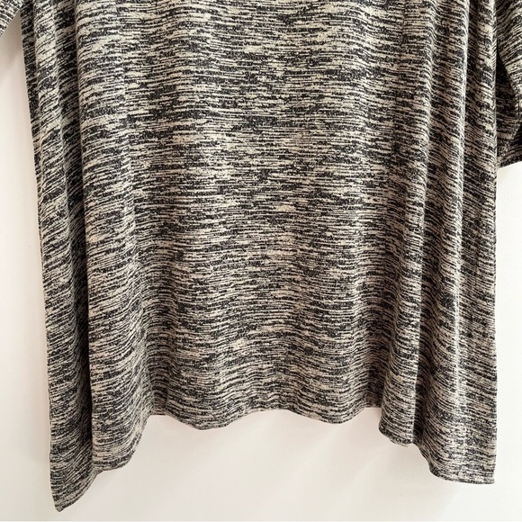 Soma tan black jersey stretch tunic top shark bite hem 3/4 length sleeves XL - Picture 3 of 7